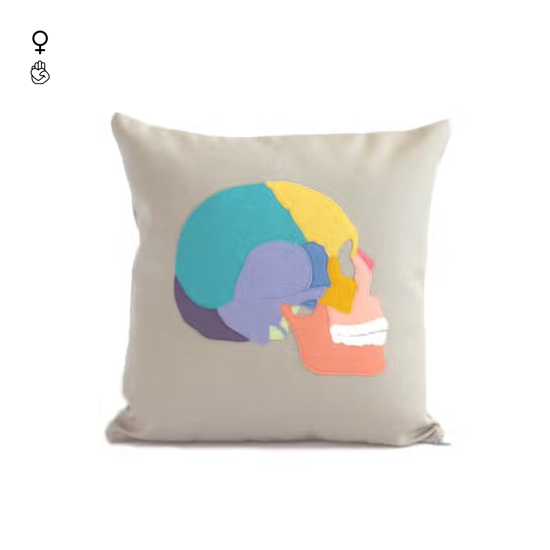 SKULL PILLOW by DIRTSA STUDIO