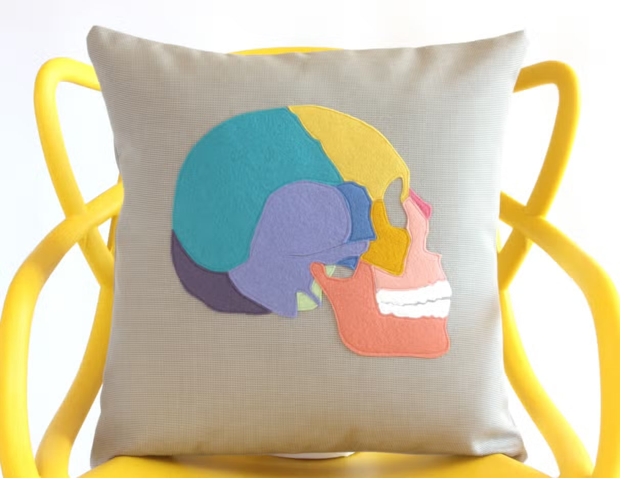 SKULL PILLOW by DIRTSA STUDIO